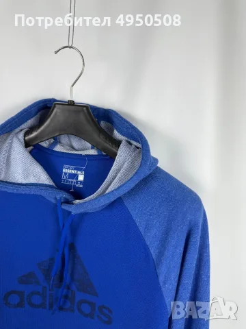 Мъжка суитшърт с качулка Adidas Essentials, размер M, снимка 2 - Суичъри - 56088182