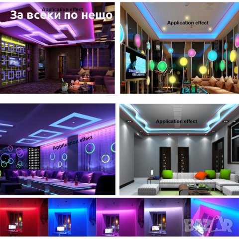 LED лента, цветна RGB, 5 метра водоустойчива с дистанционно управление