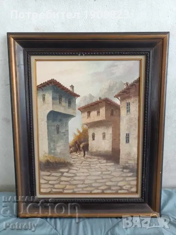 Стара маслена картина , снимка 6 - Картини - 50016488