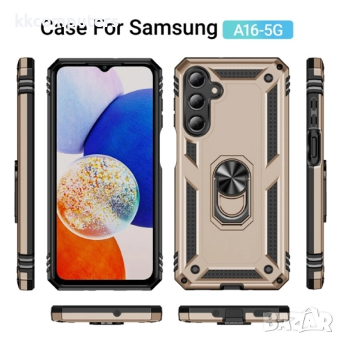 Samsung Galaxy A16 5G / A16 4G Удароустойчив Ring Holder2 TPU + PC Калъф и Протектор, снимка 3 - Калъфи, кейсове - 52238071