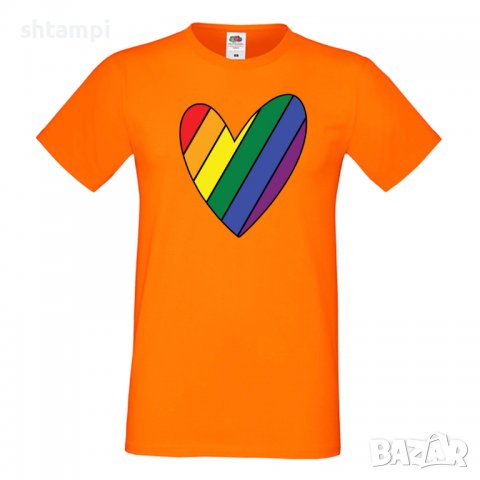 Мъжка тениска Rainbow Heart multicolor Прайд,Празник.Повод,Изненада, снимка 8 - Тениски - 37105236