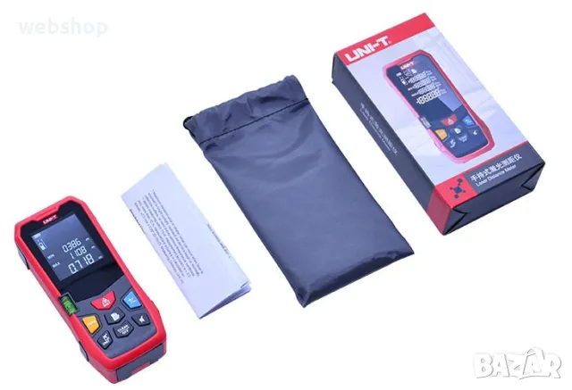 Лазерна ролетка UNI-T до 40 метра + батерия и калъф, снимка 7 - Измервателни инструменти - 48659894