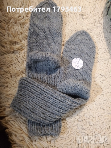 Ръчно плетени мъжки чорапи размер 42, снимка 4 - Мъжки чорапи - 50037516