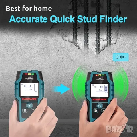  Детектор,  скенер - търсач на шпилки, проводници ,метали  HANMATEK, снимка 6 - Други инструменти - 49752805