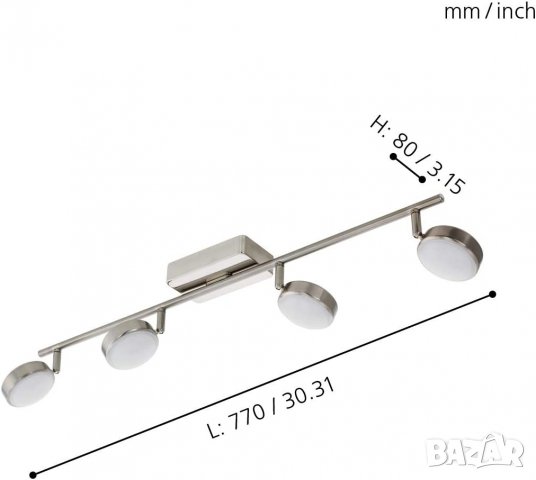 EGLO connect LED плафон Corropoli-C, интелигентен домашен спот 4 крушки, плафон, снимка 5 - Лампи за таван - 39962579