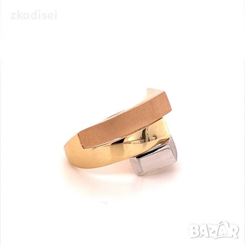 Златен дамски пръстен 3,67гр. размер:55 14кр. проба:585 модел:16464-5, снимка 3 - Пръстени - 40769938