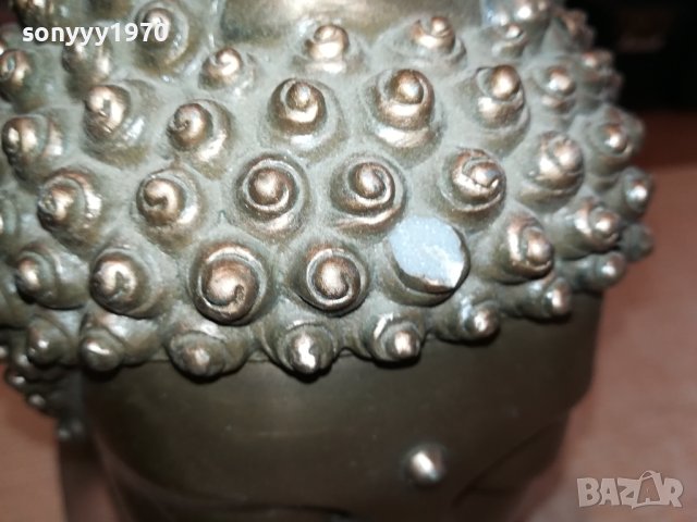 БУДА//ШИВА БЮСТ-25Х16Х13СМ-ВНОС АНГЛИЯ 2310231702, снимка 6 - Антикварни и старинни предмети - 42689315