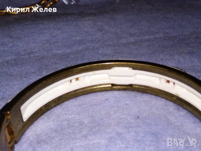 ПОЗЛАТЕНА СТОМАНЕНА МОДНА АРТ ГРИВНА КРАСИВ ВИНТИДЖ ДИЗАЙН 37939, снимка 6 - Гривни - 40837188