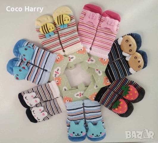 Чорапки за бебе с играчка, снимка 2 - Бебешки чорапи - 51783712