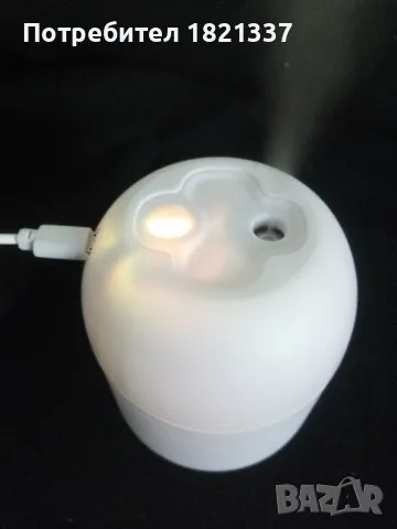 Бял светещ овлажнител за въздух , снимка 10 - Ароматизатори - 48758254