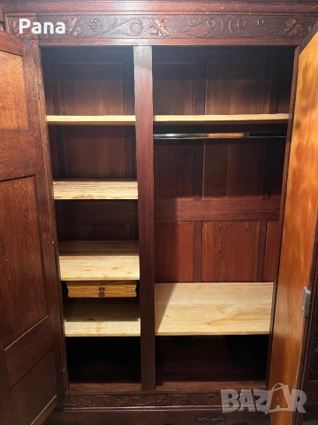 Масивен старинен гардероб , снимка 8 - Гардероби - 52327894