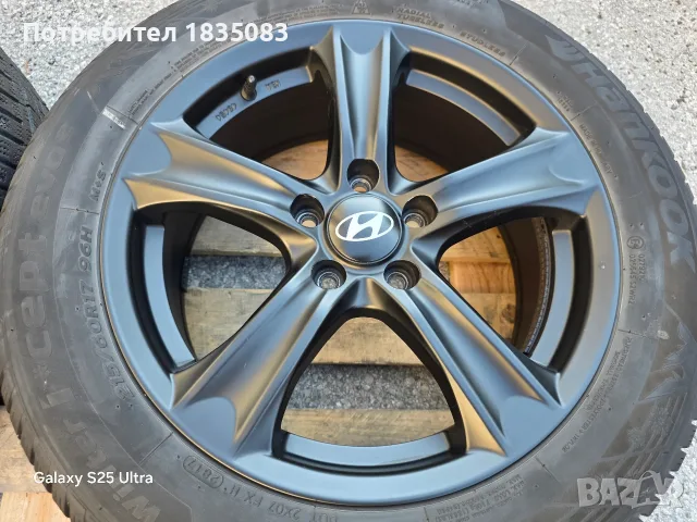 Лети джанти 17ки 5х114.3 Hyundai + зимни гуми 215/60/17 Hankook, снимка 7 - Гуми и джанти - 55879012