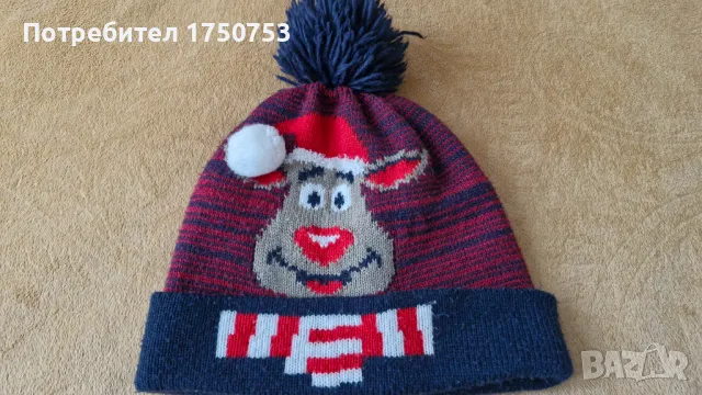 Коледна шапка с еленче