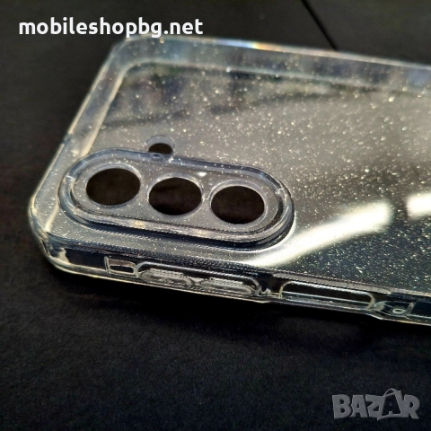 Samsung Galaxy A17 гръб с брокат силиконов розов и прозрачен , снимка 3 - Калъфи, кейсове - 52308179