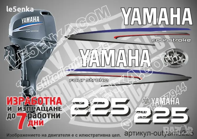 YAMAHA 15 hp Ямаха извънбордови двигател стикери надписи лодка яхта, снимка 16 - Аксесоари и консумативи - 43050964