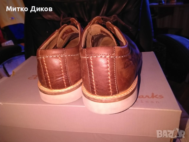 Clarks маркови обувки телешки бокс 61632971 отлични реален номер № 44.5 стелка 29см, снимка 5 - Ежедневни обувки - 52054073