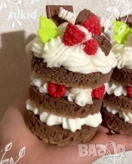 малък Релефен блат тортичка кексче силиконов молд форма за фондан сапун свещ гипс декор, снимка 4 - Форми - 37387791