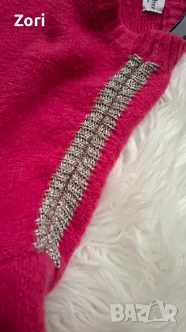 Вълнени пуловери овърсайз със сребристи акценти в два цвята, снимка 13 - Блузи с дълъг ръкав и пуловери - 49220772