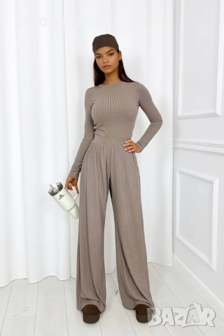 Дамски оребрен комплект от две части, 3цвята , снимка 7 - Комплекти - 52972234