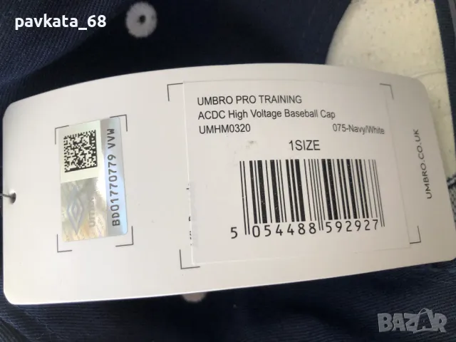 Шапка AC/DC High Voltage Umbro Cap, снимка 5 - Шапки - 50437870