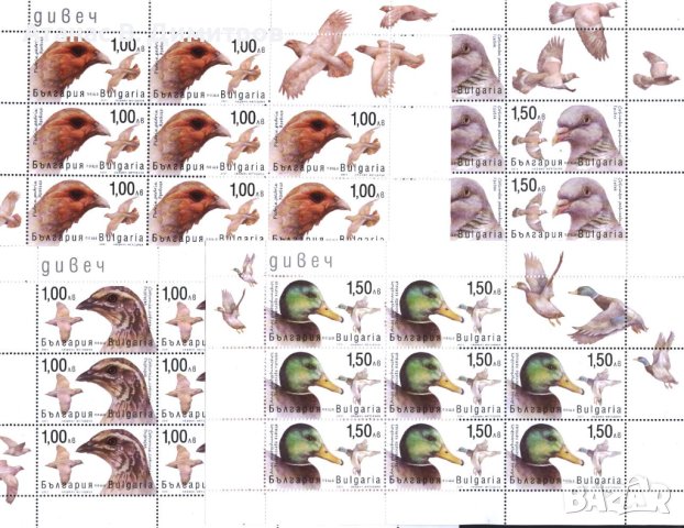 Чисти марки Дивеч Фауна Птици 2021 от България, снимка 1