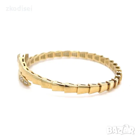 Златна дамска гривна с диаманти Bulgari 0,45Ct. 18кр. модел:43056-1, снимка 4 - Гривни - 55846123