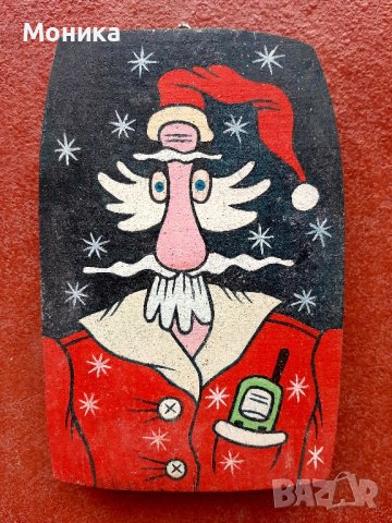 Дървени коледни картинки с възможност за закачане на стена, снимка 2 - Други ценни предмети - 42854218