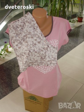 Дамска пижама с къс ръкав размер Л, снимка 1 - Пижами - 14417206