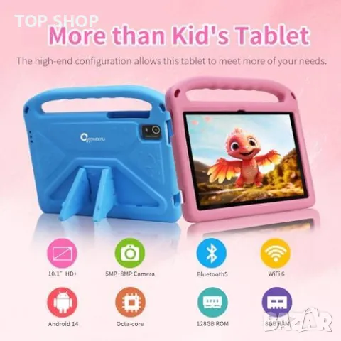 Нов детски Таблет CWOWDEFU, Android 14, 8GB RAM, 128GB, родителски контрол, снимка 5 - Друга електроника - 49641919