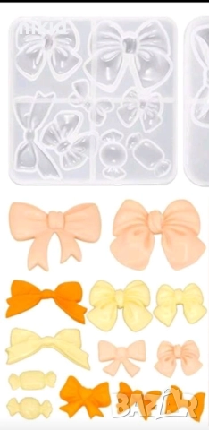 микс пандели панделка бонбон силиконов молд форма фондан шоколад смола , снимка 5 - Форми - 35419097