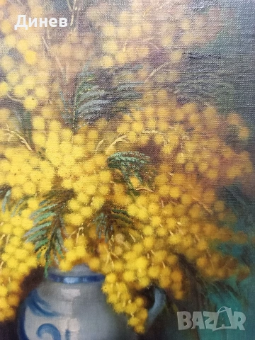 Автентичен белгийски натюрморт – A. De Meester-V.d. Heuvel, снимка 7 - Картини - 53966383