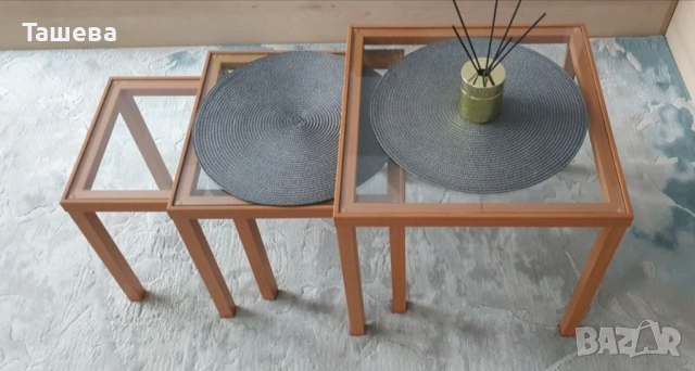 Тройка масички за кафе , снимка 8 - Маси - 54054393