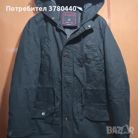 Черно зимно яке с качулка,тип "Канадка", снимка 2 - Якета - 49680513