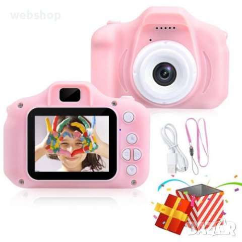 Детски електронен фотоапарат. Цвят: Син или Розов, снимка 5 - Фотоапарати - 44227858
