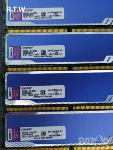 Комплект RAM памети 8GB (4x2GB) Kingston HyperX blu DDR3 1600/1333MHz, снимка 6 - RAM памет - 51991739