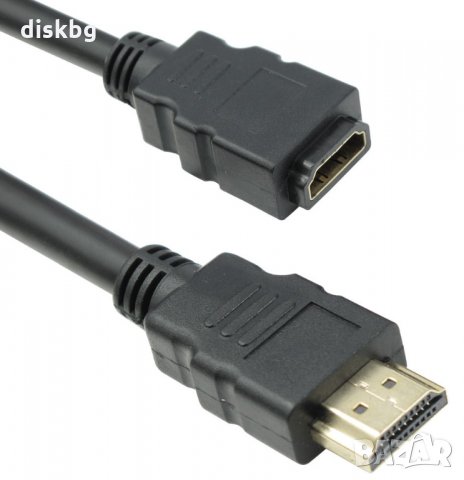 Нов кабел HDMI M на HDMI F - удължител 1.5 метра, снимка 1 - Кабели и адаптери - 34237663