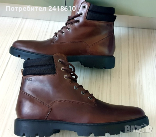 Hugo Boss Leather  Mens Size 45/29 - 29.5 см. НОВО! ОРИГИНАЛ! Мъжки Обувки!, снимка 4 - Спортно елегантни обувки - 52258802
