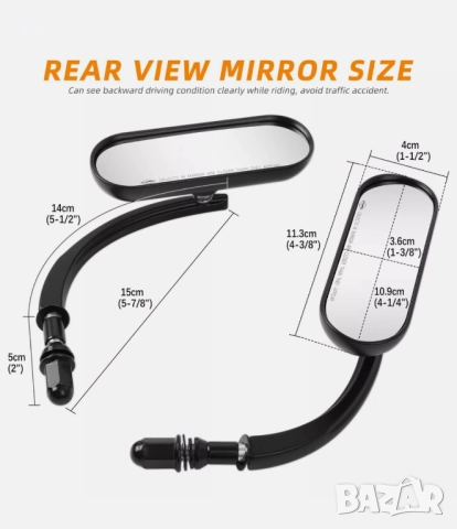 Огледала за обратно виждане за мотоциклет, снимка 11 - Аксесоари и консумативи - 52888267