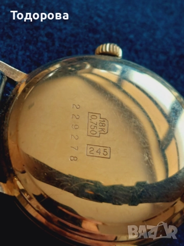 Златен 18к Мъжки часовник Zenith-автомат 1950-70/ ZENITH PILOT cal.120 позлата,1560 лв., снимка 3 - Мъжки - 52002319