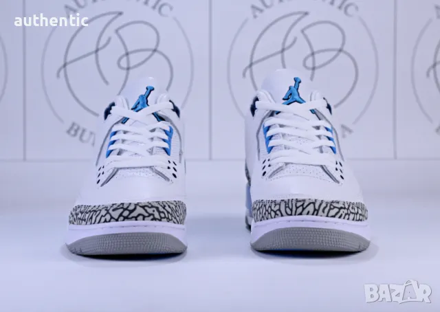 Nike Air Jordan Retro 3 White Cement, University Blue Мъжки Дамски Маратонки, снимка 9 - Маратонки - 47413966