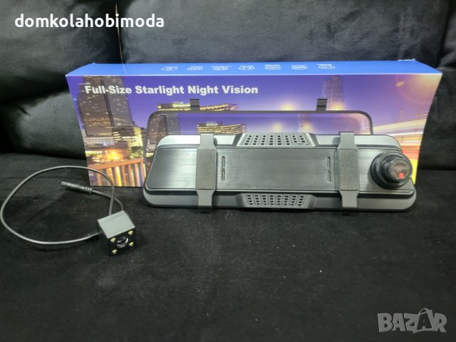 Огледало за автомобил с 2 камери – видеорегистратор и камера за задно виждане, снимка 2 - Аксесоари и консумативи - 40224765