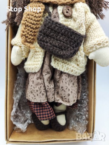 Waldorf Doll Ръчно изработена плюшена кукла, пълнена плюшена щастлива кукла изненада подарък парца, снимка 5 - Плюшени играчки - 40448424