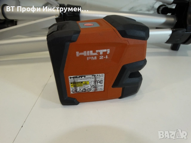 Hilti PM 2L - Линеен червен лазер + тринога 1.50 м., снимка 3 - Измервателни инструменти - 54337838