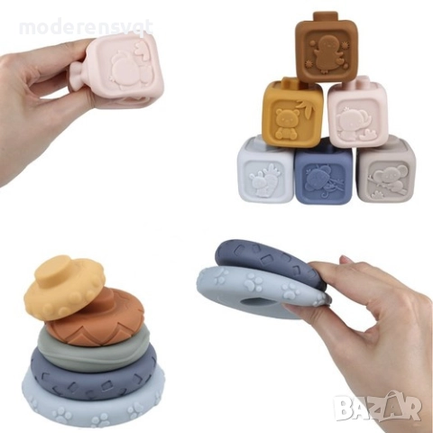 Меки сензорни блокове за деца и бебета, снимка 3 - Други - 52494482