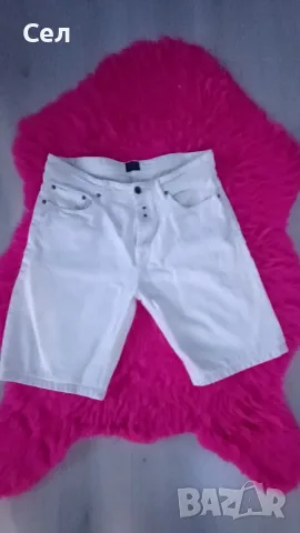 Бели мъжки къси панталони Pull &Bear  34н, снимка 3 - Къси панталони - 56507979