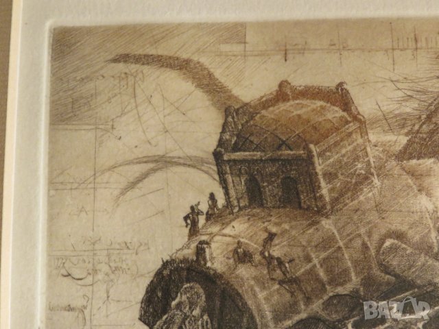 Стара картина  КОНСТРУКЦИЯ  Робърт Баръмов /1966. - 2021 г.) - перфектна работа и творба художник, снимка 5 - Картини - 37772225