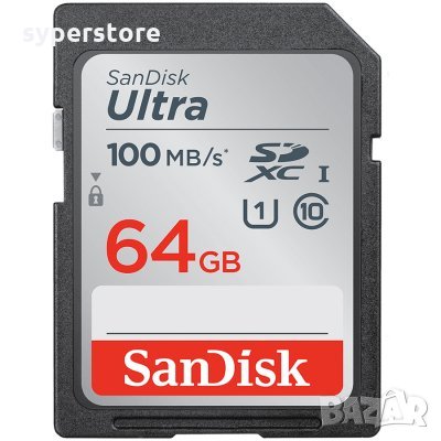 ФЛАШ КАРТА 64GB SANDISK SDSDUNR-064G-GN6IN, Ultra Memory Card SDHC, 100MB/s, Class 10 UHS-I, снимка 1 - Други - 30769937