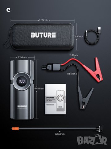 Aвариен стартер за акумулатори с възд.компресор 4в1 JumpStarter 2500A, снимка 11 - Аксесоари и консумативи - 35886028