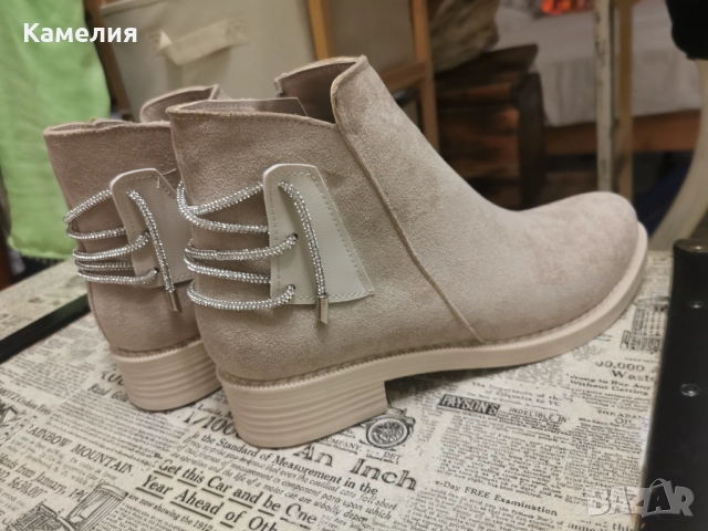 Велурени ботуши, снимка 4 - Дамски ботуши - 52867236