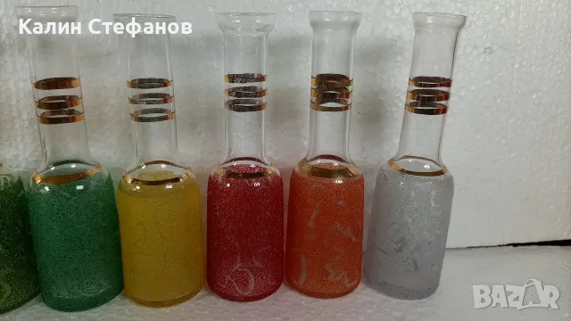 Юзчета с посипка различни цветове 50 мл, тънкостенни, един лот , снимка 6 - Антикварни и старинни предмети - 55852361